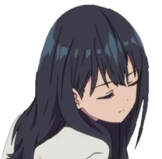 🤦‍♂ aec45814 动漫, 女孩, 悲伤, 睡觉, 闭眼 telegram sticker