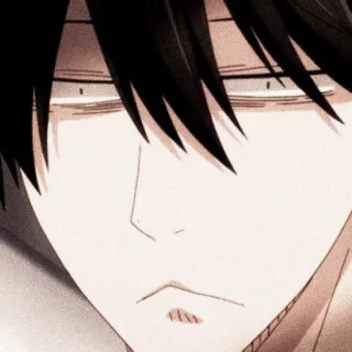 ✨ b9529bbc anime, đàn ông, mặt, mắt, tóc đen telegram sticker