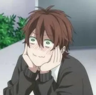 💿 9baa84ed アニメ, 漫画, キャラクター, ポートレート, 笑顔 whatsapp sticker