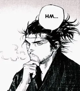 🤔 39dad4c0 Miyamoto Musashi Vagabond HM... Manga, Musashi, Vagabond, Pensare, Samurai whatsapp sticker