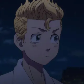 ⏱ 48652579 Anime, Nhân vật, Tóc vàng, Nghiêm túc, Chân dung telegram sticker