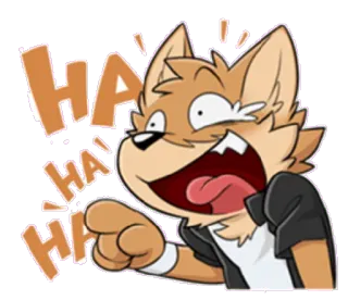 😂 08c6c775 HA
HA
HA 笑い, 漫画, キツネ, ユーモア telegram sticker