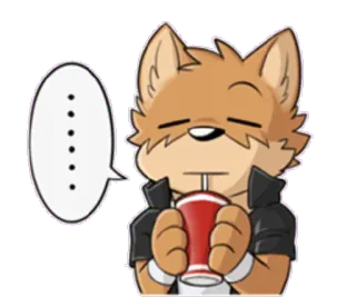 😶 96346dd7 動物, ケモノ, 飲み物, アニメ, キツネ telegram sticker