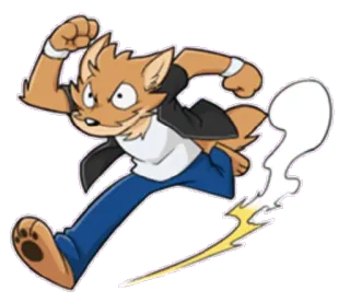 🏃 c7a3b070 擬人化, 漫画, 走る, キツネ telegram sticker