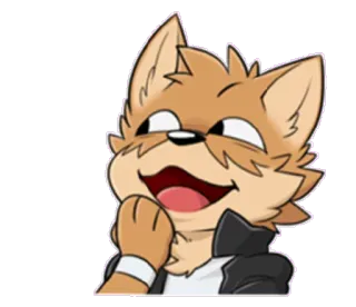 🙃 f673179e 獣人, 漫画, 動物, キツネ telegram sticker