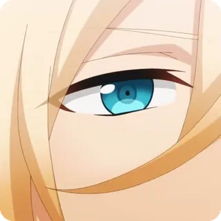 🧽 6b8fc13f Аниме, Глаз, Блондинка, Синий, Крупный план telegram sticker