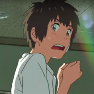 😱 7e0d3438 Taki Tachibana Your Name Anime, Personage, Angst, Manga, Taki Tachibana, Your Name telegram sticker