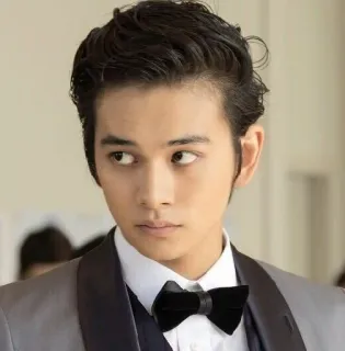 😒 74b791b6 uomo, ritratto, smoking, papillon, abito elegante, completo telegram sticker