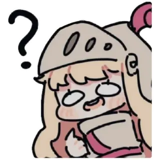 ⭐️ 29c14fa0 Kreskówka, Anime, Zdezorientowany, Znak zapytania, Kask telegram sticker