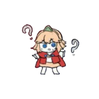 ⭐️ 2de5c902 anime, postać, kreskówka, znaki zapytania, zmieszany, słodki telegram sticker