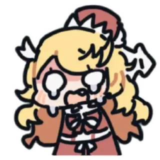 ⭐️ 3cf049a7 anime, płacz, smutny, kreskówka, kawaii, blondynka, dziewczyna, postać telegram sticker