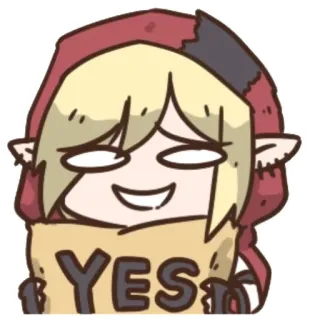 ⭐️ 8fc0c909 YES tak, zgoda, potakiwanie, pozytywny, kreskówka telegram sticker
