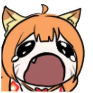 ⭐️ 919408b5 Anime, Manga, Płacz, Smutny, Kocia dziewczyna, Kawaii telegram sticker