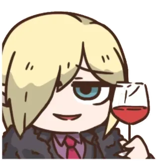 ⭐️ 9bec63c6 kreskówka, wino, picie, animacja, clipart, chibi telegram sticker