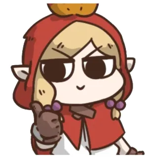 ⭐️ b1535ef3 kreskówka, postać, elf, kaptur, rękawiczki, kapryśny telegram sticker