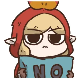 ⭐️ b8b36d5b NO Kreskówka, Nie, Odrzucenie, Odmowa, Brak akceptacji telegram sticker