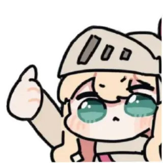 ⭐️ be7c91b3 Anime, Rycerz, Kreskówka, Słodki, Kciuk w górę telegram sticker