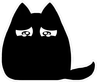 😞 bea5bf27 แมว, เศร้า, ร้องไห้, สัตว์, สติกเกอร์ telegram sticker