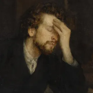 🤦‍♀ d8fc097d portrait, man, art, painting, depression, sadness telegram sticker