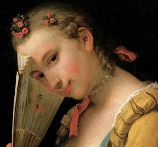 🤭 e0414044 painting, woman, portrait, art, historical, fan telegram sticker