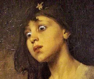 😧 f87a6913 woman, face, portrait, eyes telegram sticker