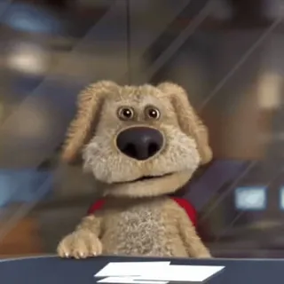🐶 2dae0154 Talking Ben pies, kreskówka, mówiący, zwierzę telegram sticker