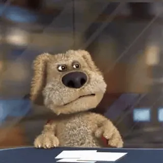 🪰 3d8b9fef Talking Ben pies, zwierzę, kreskówka, aplikacja, telefon telegram sticker