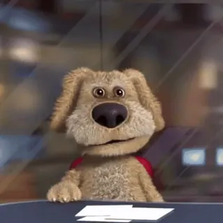 😵‍💫 583b0d6a Talking Ben pies, kreskówka, mówiący, zwierzę, aplikacja telegram sticker