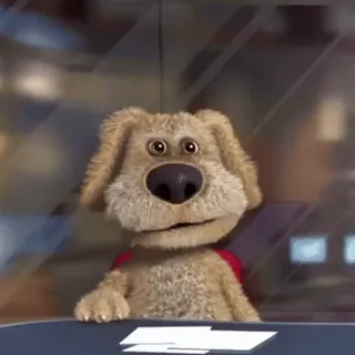 😵‍💫 c6f3ba12 Ben the Dog pies, kreskówka, mówiący, wiadomości, biurko telegram sticker