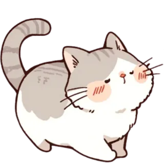 😘 6ecaba09 cat, cute, animal, sticker, domestic cat, pet, mammal telegram sticker