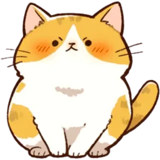 😤 a463cbe4 cat, kitten, cute, animal, pet, orange, white telegram sticker