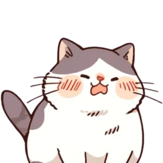 😍 c1391e8d cat, animal, cute, sticker, cartoon, domestic animal, pet telegram sticker