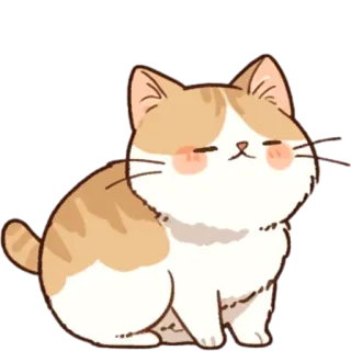 ☺️ cc5602a3 cat, sticker, cute, animal, kawaii, pet, domestic cat telegram sticker