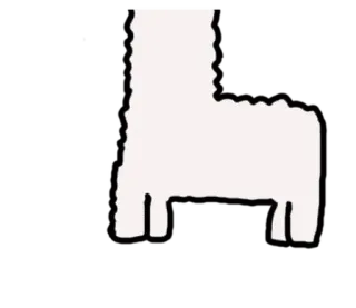 ⚪️ 355bc1cd llama, animal, alpaca, cartoon telegram sticker