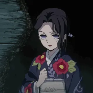 🎏 98fe0adc Anime, Vrouw, Kimono, Demon Slayer, Traditioneel, Japans whatsapp sticker