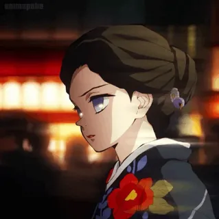 🎏 c420f033 Anime, Vrouw, Kimono, Traditioneel, Japans whatsapp sticker