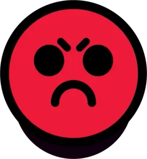 😠 6dfe35d7 bravo, emoji, vermelho, chateado, zangado, triste telegram sticker