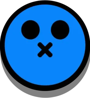 🤐 73cad308 azul, círculo, rosto, expressão, emoji telegram sticker