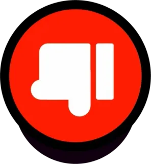 👎 8b4ec862 Polegar para baixo, Não gosto, Negativo, Não, Pare, Falha telegram sticker