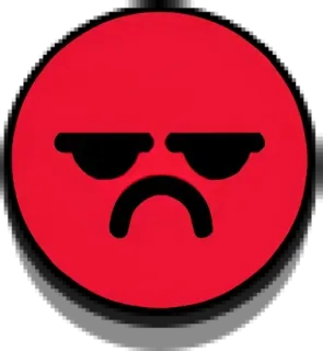 😒 f9367647 zangado, rosto vermelho, óculos de sol, emoji, humor, expressão telegram sticker