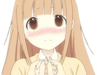 😀 52f489fc 动漫, 可爱, 女孩, 脸红, 卡通, 卡哇伊 telegram sticker