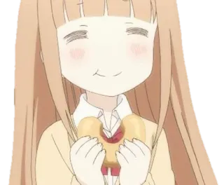 😂 5d7f7017 动漫女孩, 卡哇伊, 可爱, 漫画, 卡通, 食物, 甜甜圈 telegram sticker