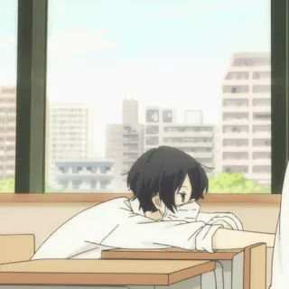 🍙 259110f4 Anime, École, Étudiant, Salle de classe, Garçon telegram sticker