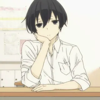 🍙 53b492b8 Anime, Garçon, École, Étudiant, ennuyé, Salle de classe telegram sticker