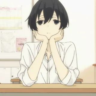 🥢 d02a1f22 animé, personnage, mignon, école, assis, étudiant telegram sticker