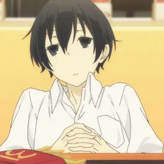 🥢 f12755df Anime, Personnage, Garçon, Uniforme scolaire, Portrait telegram sticker