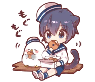⛸ 06b4ab4e もぐ
もぐ anime, eating, donut, chibi, cute, animal, cat, bird telegram sticker
