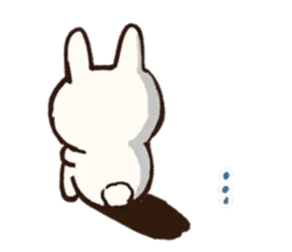 😪 fef4b588 Hase, Kaninchen, süß, Tier, Cartoon telegram sticker