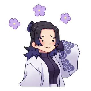 🥺 9785a73a Shinobu Kocho Demon Slayer anime, demon slayer, shinobu kocho, desenho animado, flores whatsapp sticker