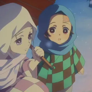 🌊 9638a3d4 anime, character, scar, children, winter whatsapp sticker